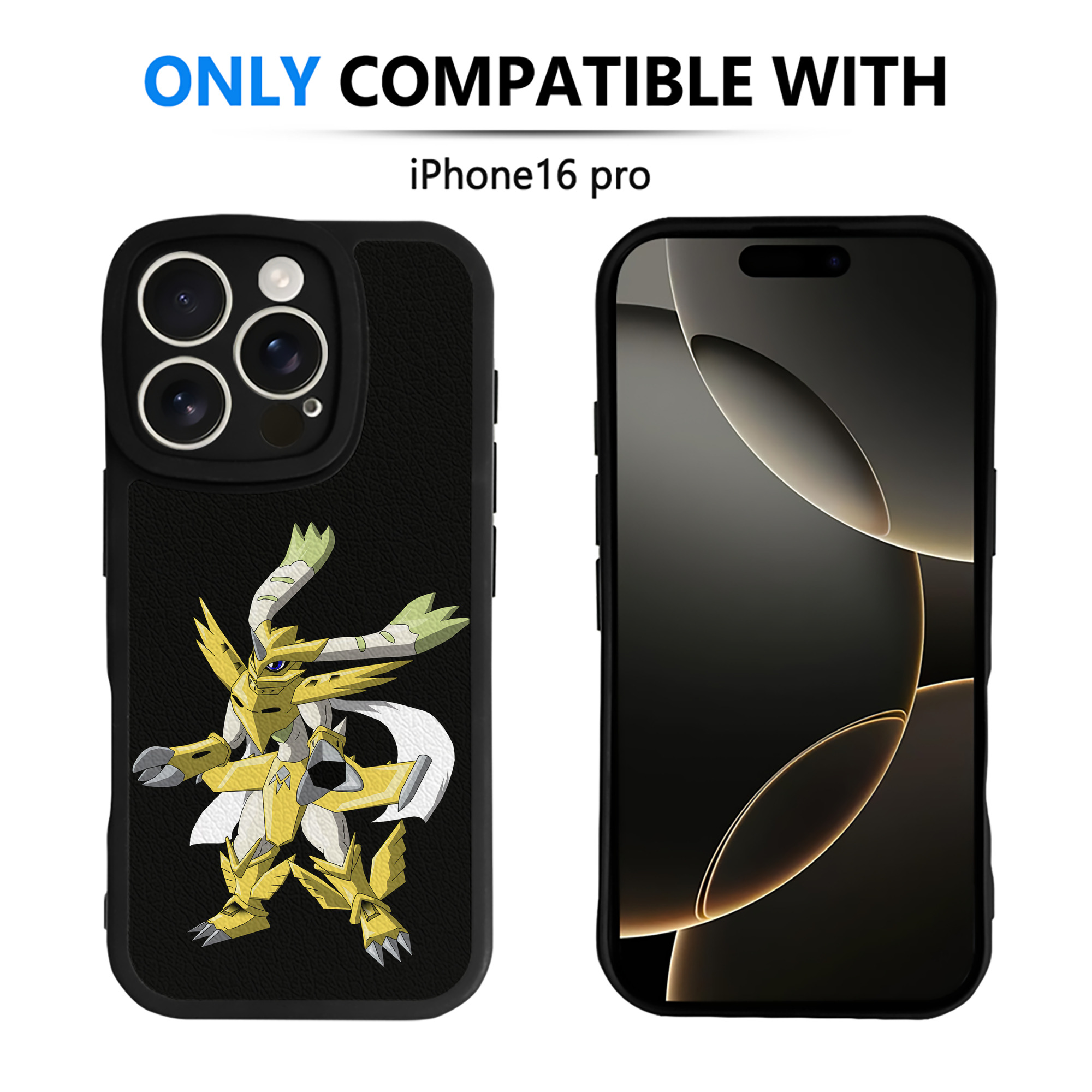（画像用） Digimon デジタルモンスター/デジモン 【iPhone 16シリーズ対応】シリコンスマホケース（レザー調） 材質：シリコン